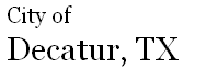 City of Decatur, TX
